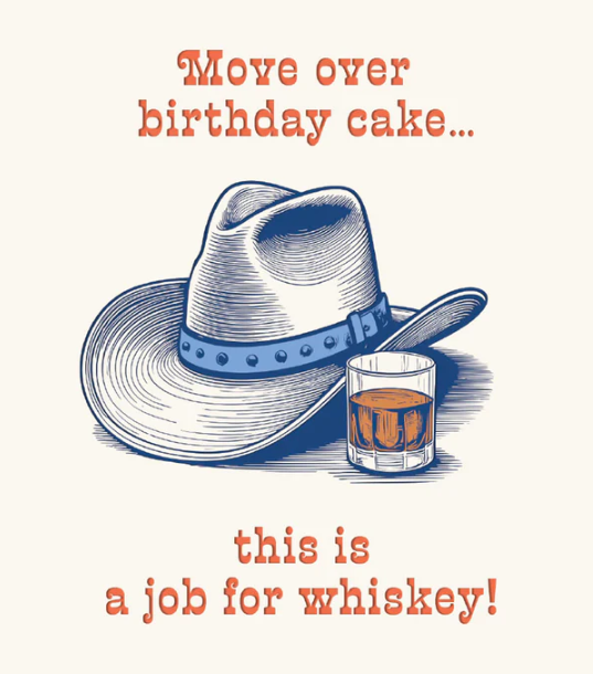 Preview of Whiskey Over Cake Birthday birthday card template