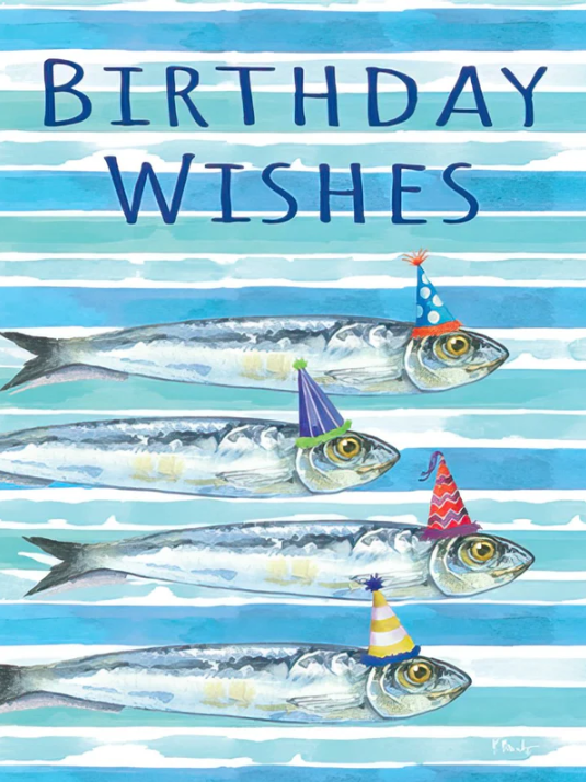 Preview of Party Hat Fish Birthday Wishes